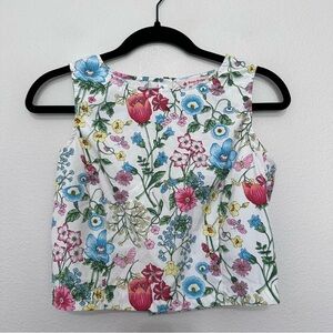 Brooks Brothers Red Fleece women’s Botanical tank blouse Sleeveless Floral 4